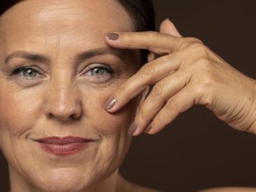 Närbild medelålderskvinna